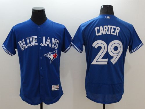 Blue Jays #29 Joe Carter Blue Flexbase Authentic Collection Stitched MLB Jersey - Click Image to Close